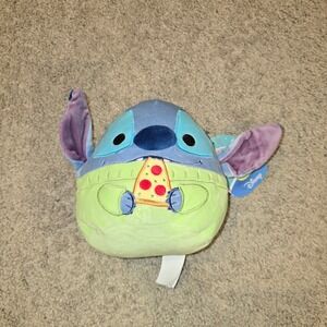 Squishmallows Stitch Holding Pizza Slice Plush Disney
